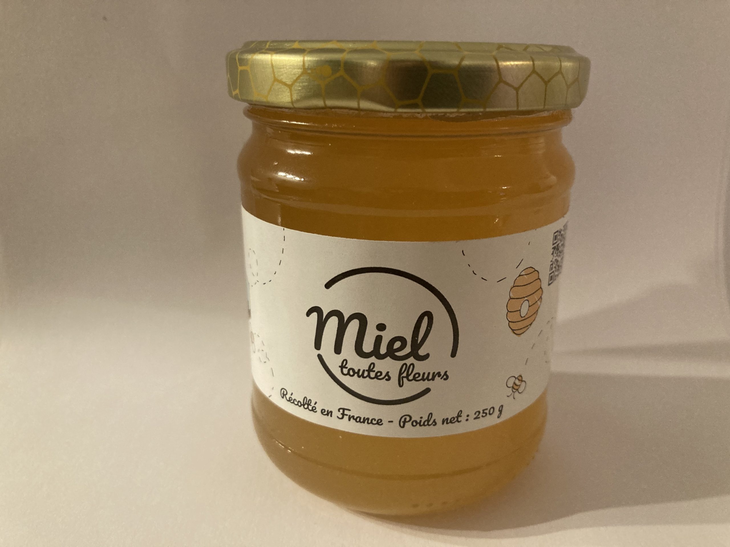 Pot de miel 250 grammes - Addav - Association de Développement et deDéfense  de l'Abeille en Ville